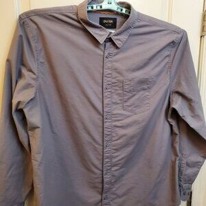 DU/ER Performance Stretch Oxford Mens Button Down Shirt Size XXL Soft Blue Gray